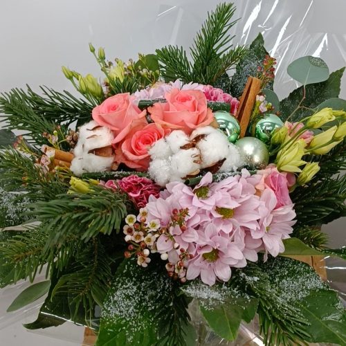 Bouquet aux couleurs douces et tendres.