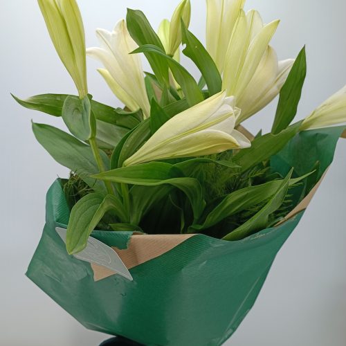 Bouquet de 10 lys blanc l'atelier de cerise