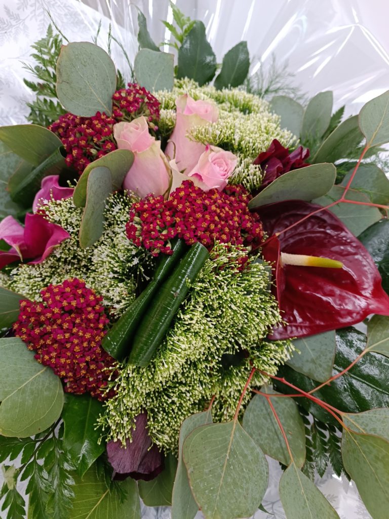 Bouquet rond framboise