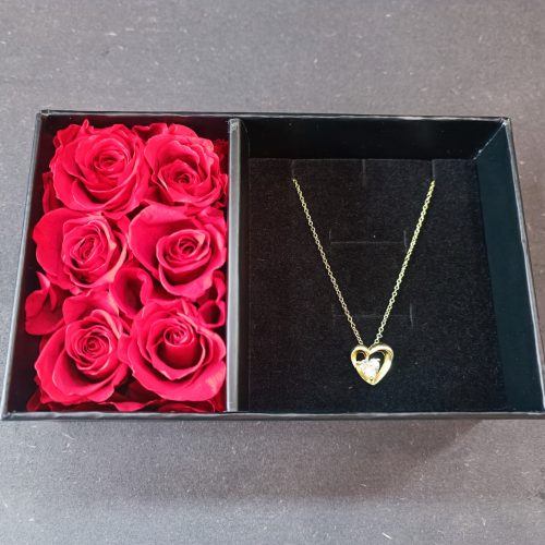 boite à bijoux roses éternelles