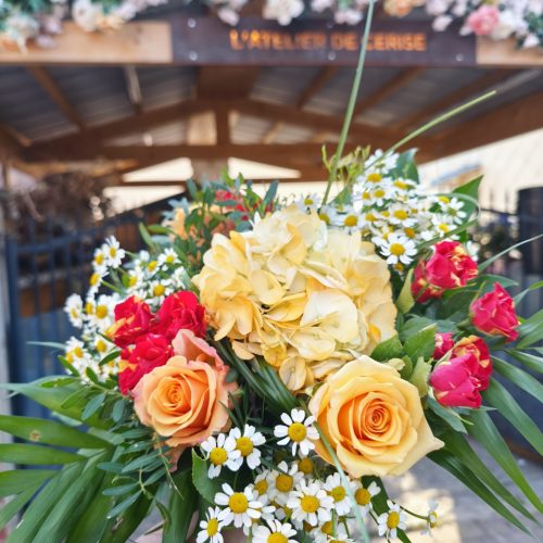Bouquet rouge et orange